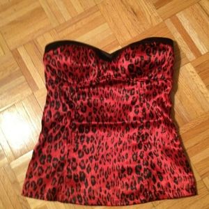 Leopard corset top